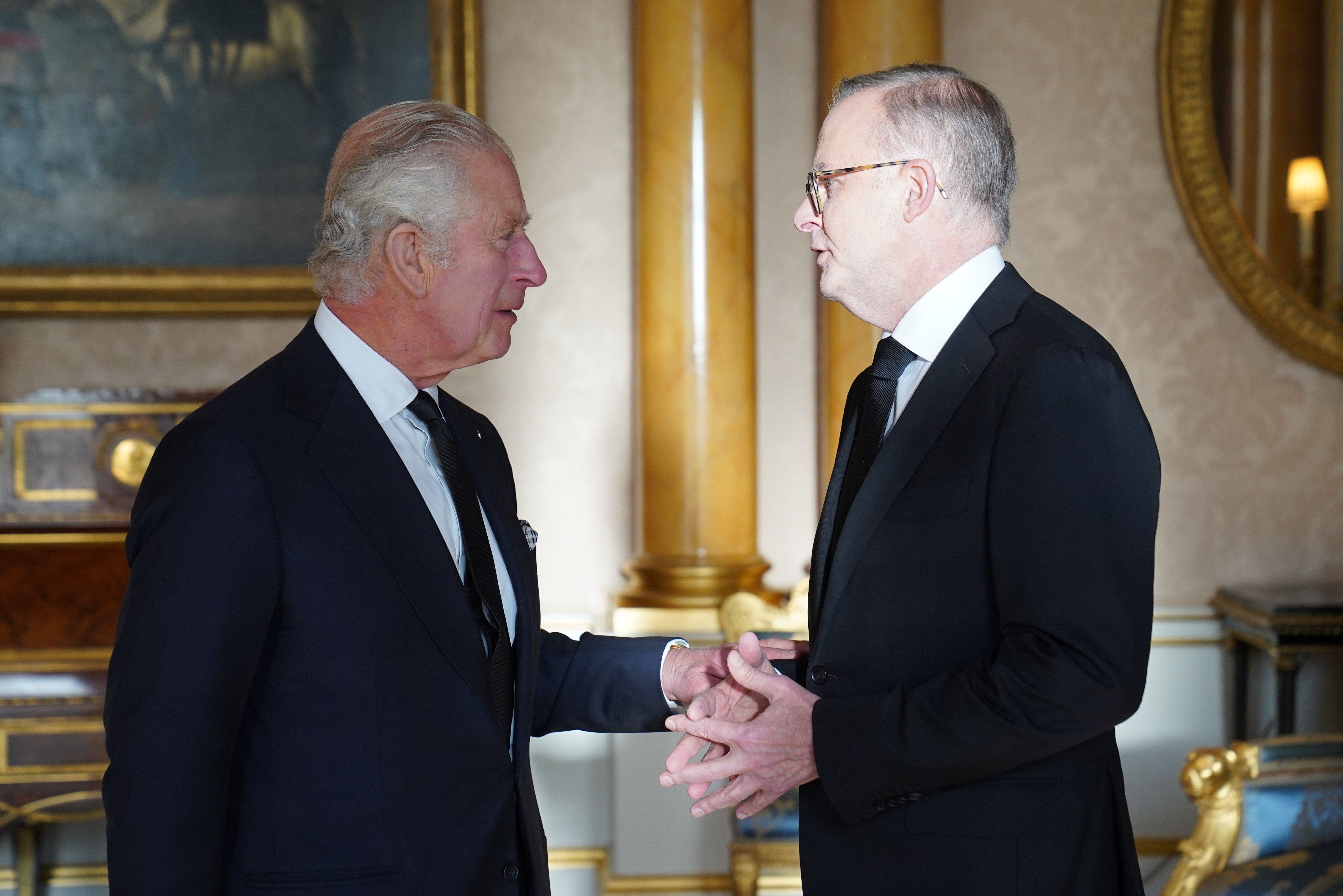 King Charles and Anthony Albanese