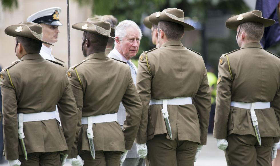 King Charles and Australian soldiers