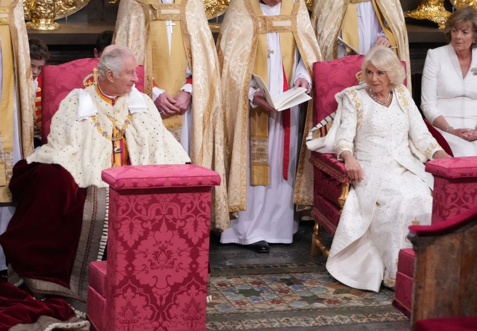 King Charles and Camilla at the Coronation