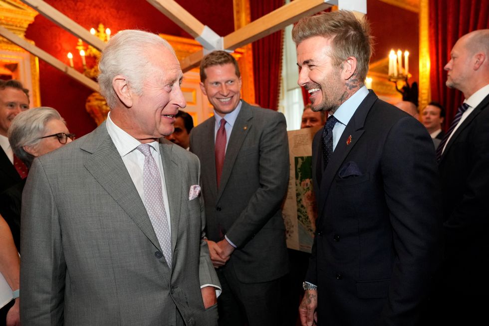 King Charles and David Beckham