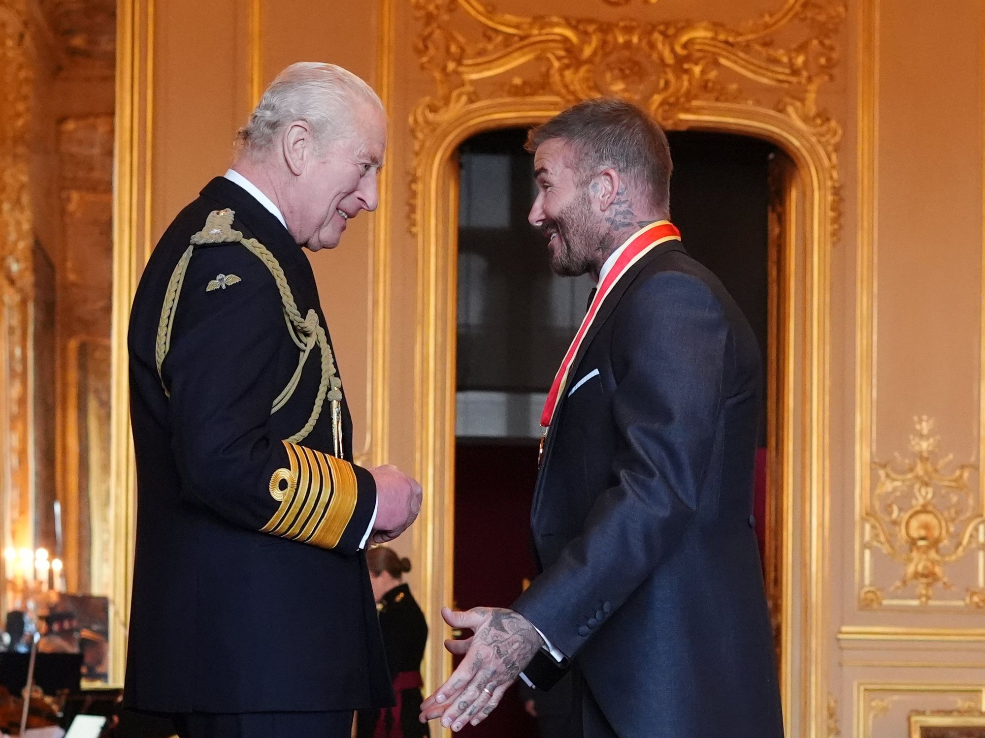 King Charles and David Beckham