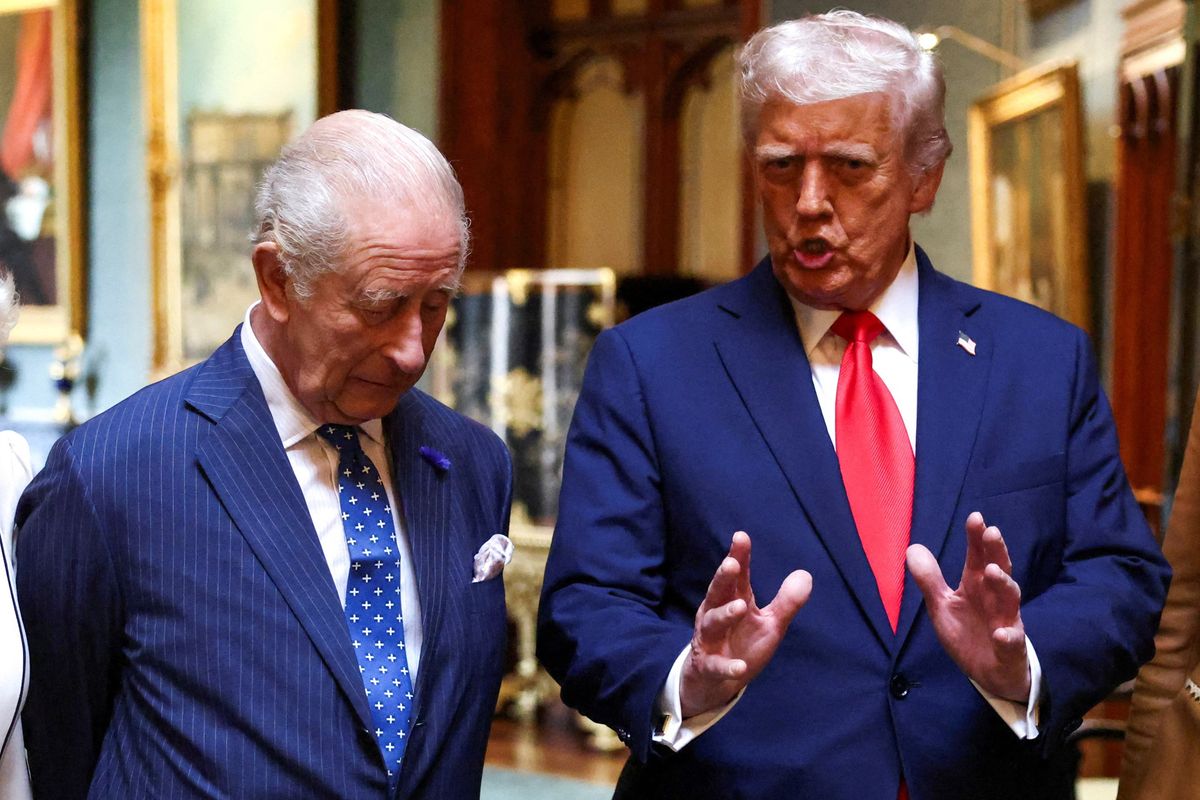 King Charles and Donald Trump during the US State Visit