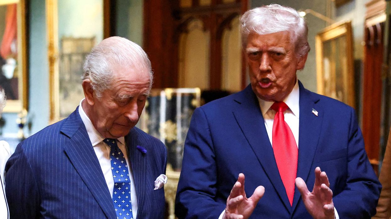King Charles and Donald Trump during the US State Visit