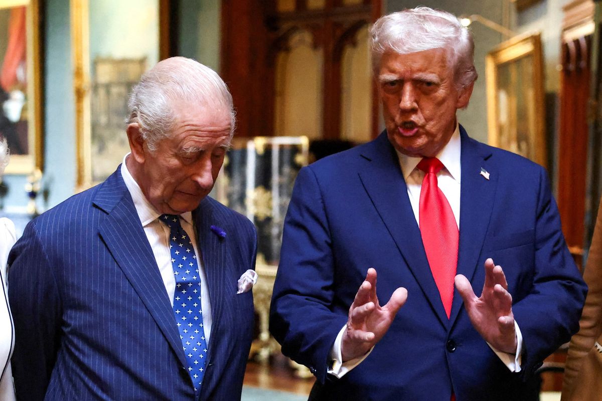 King Charles and Donald Trump during the US State Visit