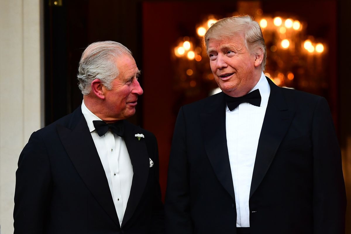 King Charles and Donald Trump in 2019