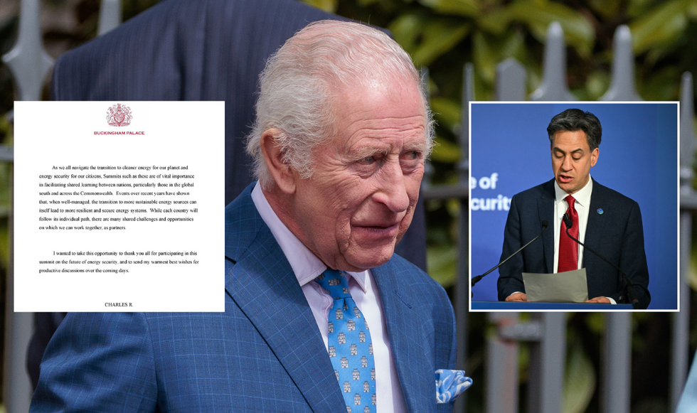 King Charles and Ed Miliband