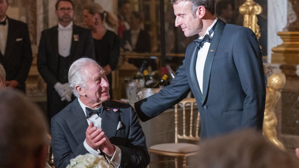 King Charles and Emmanuel Macron