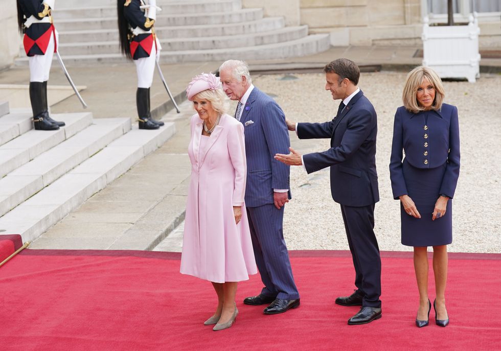 King Charles and Emmanuel Macron