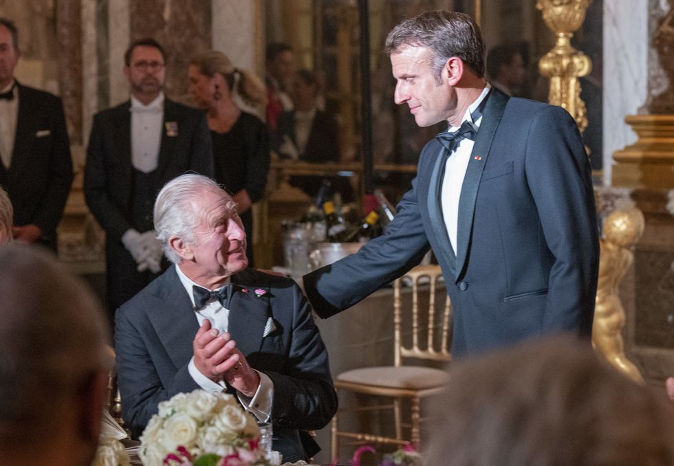 King Charles and Emmanuel Macron
