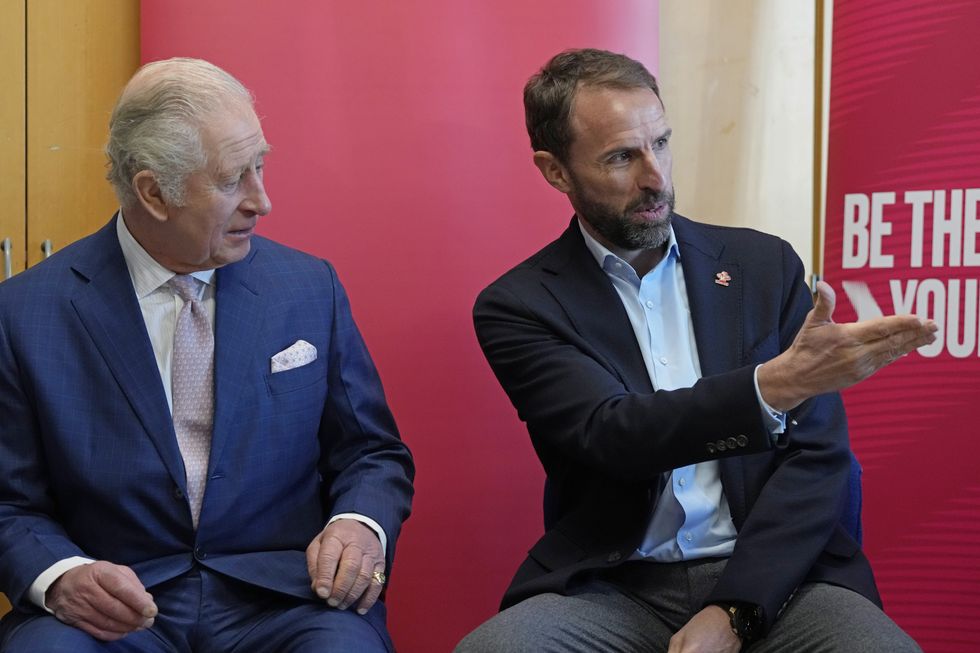 King Charles and Gareth Southgate