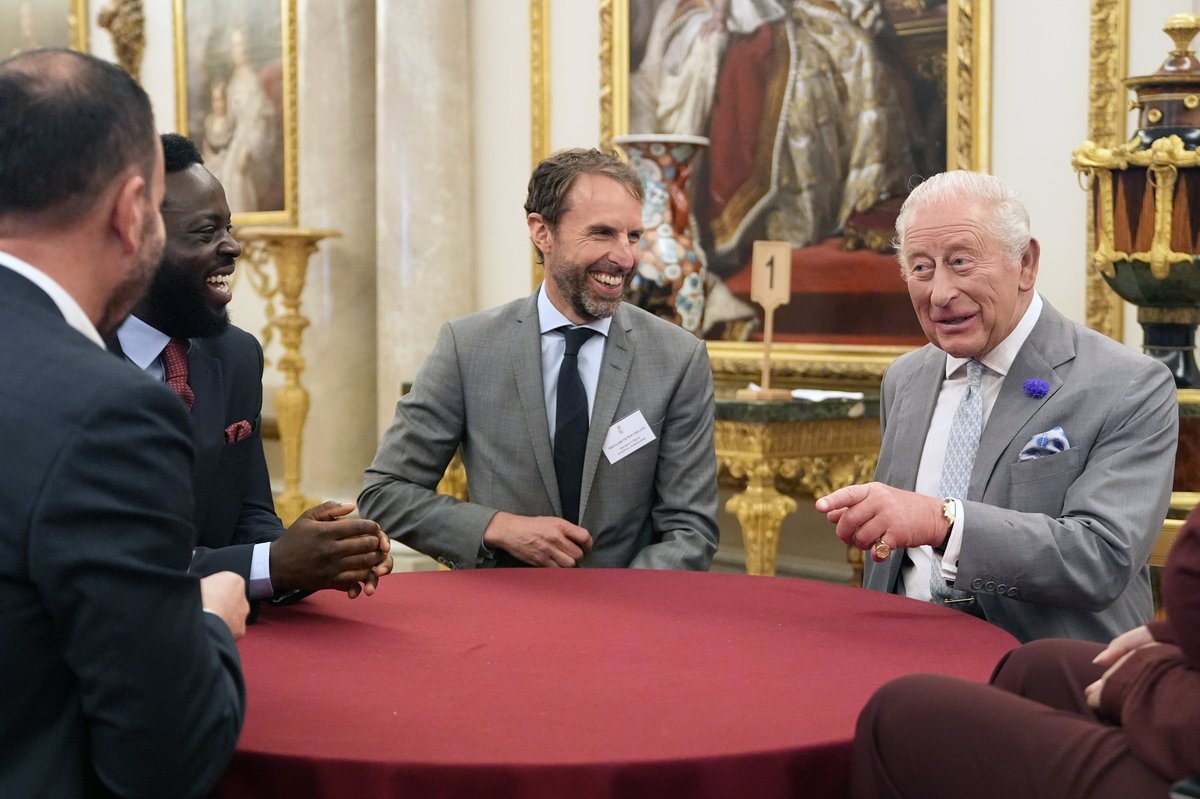 King Charles and Gareth Southgate