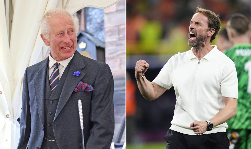 King Charles and Gareth Southgate