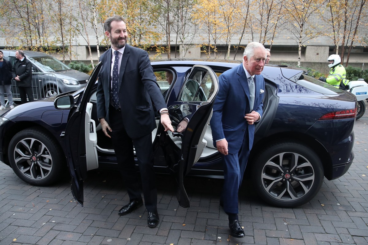 King Charles and his Jaguar I-Pace EV