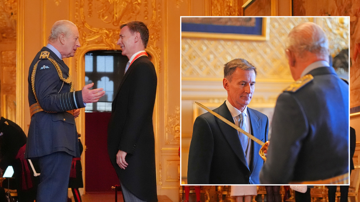 King Charles and Jeremy Hunt