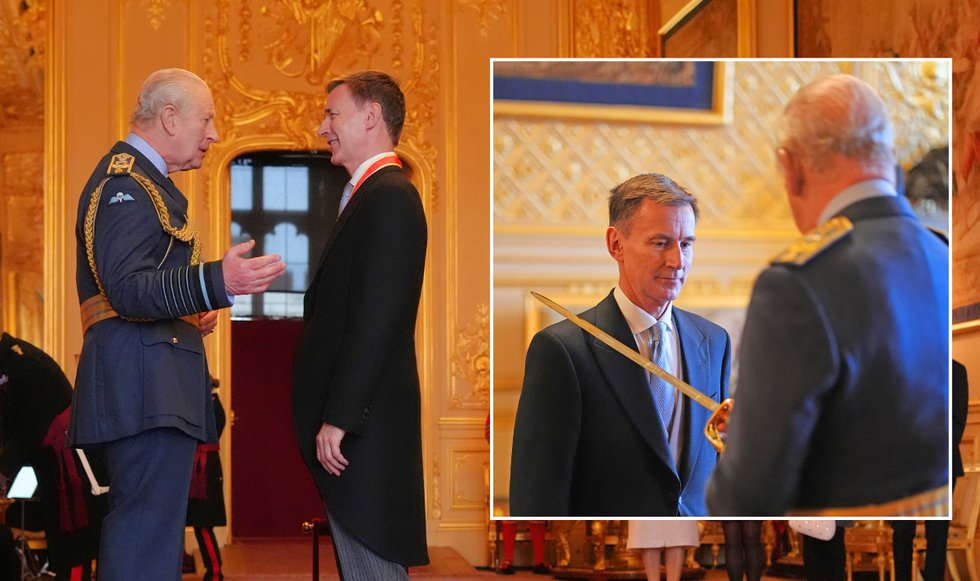 King Charles and Jeremy Hunt