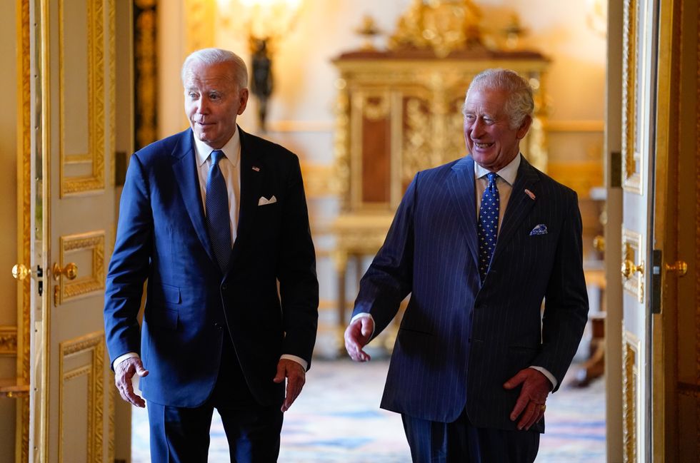 King Charles and Joe Biden