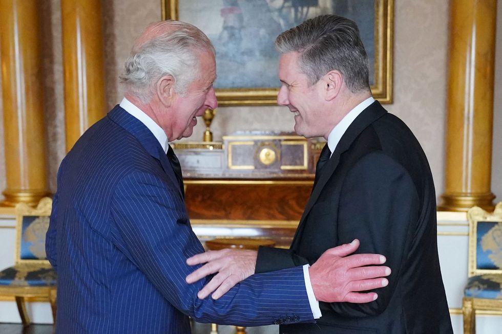 King Charles and Keir Starmer