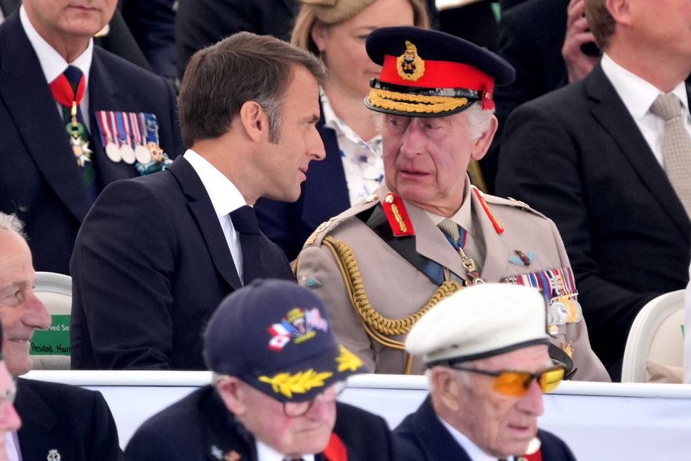 King Charles and Macron
