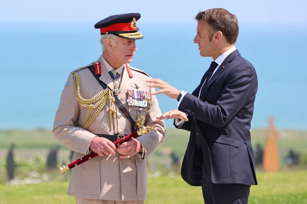 King Charles and Macron