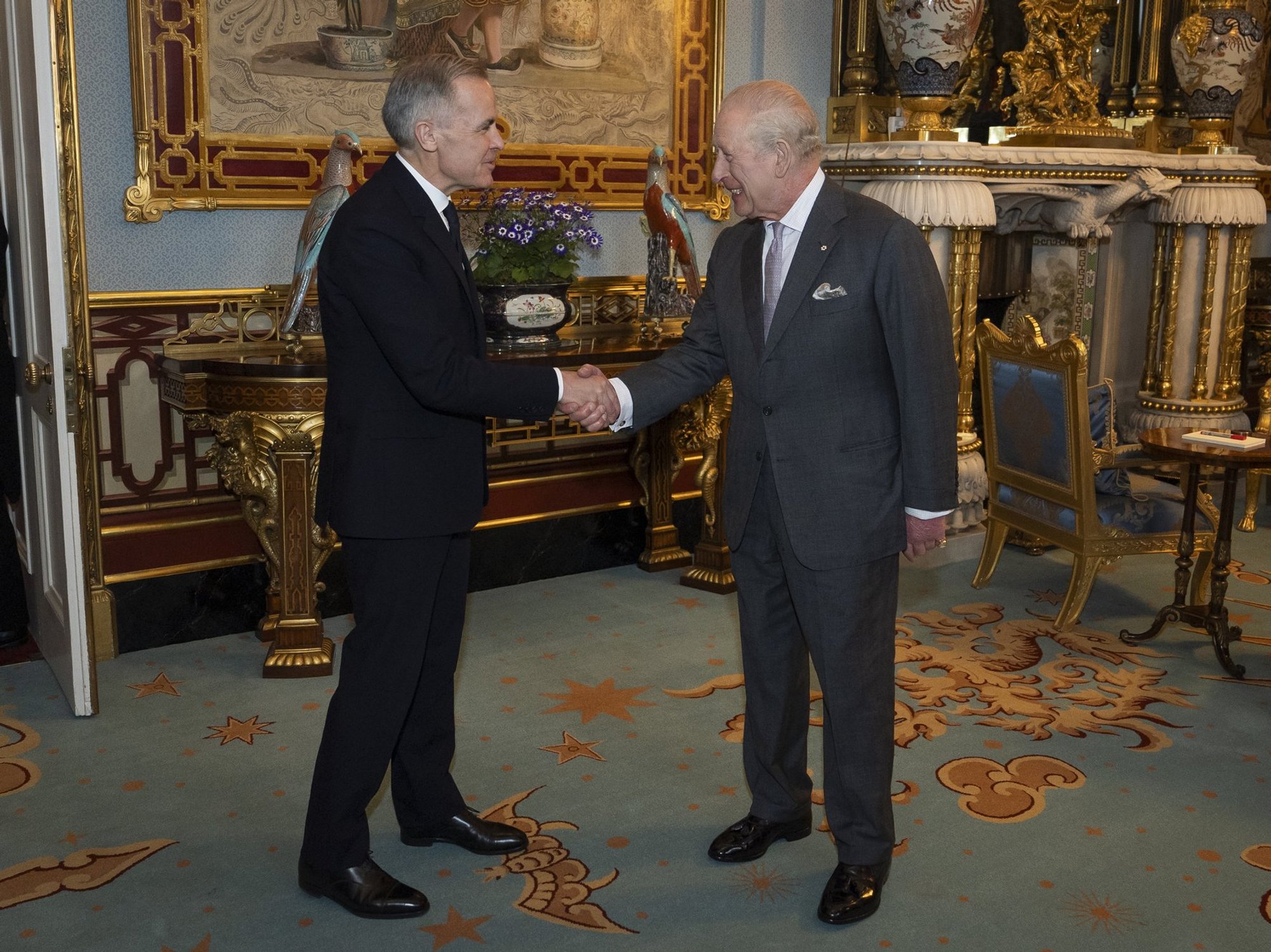 King Charles and Mark Carney