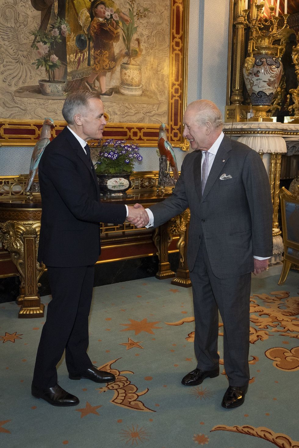 King Charles and Mark Carney