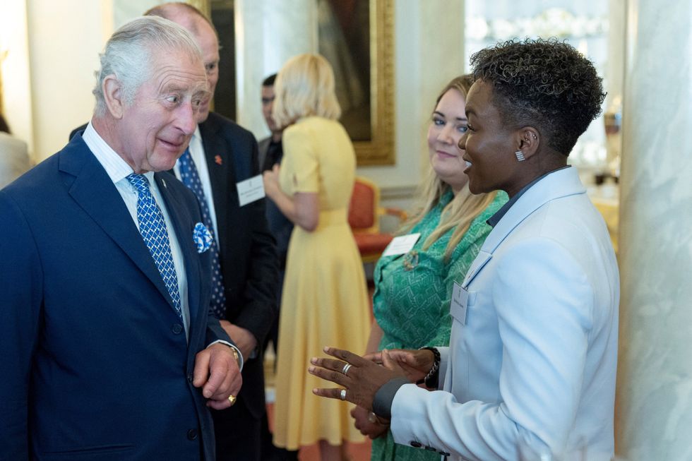 King Charles and Nicola Adams