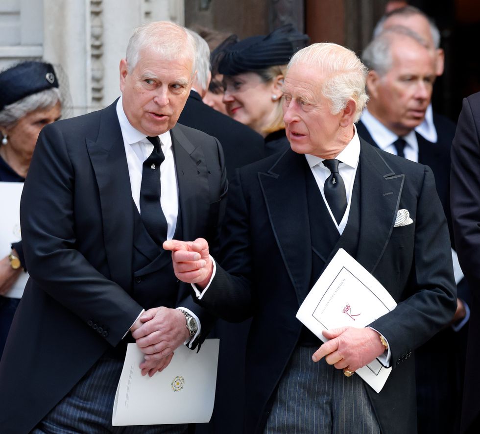 King Charles and Prince Andrew