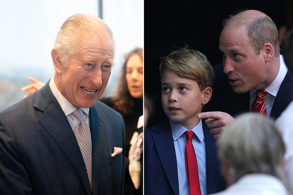 King Charles and Princes George and William