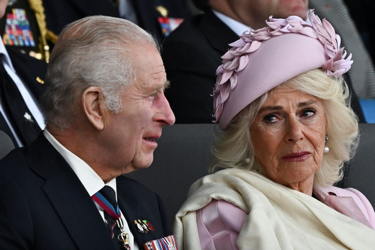 Camilla in tears as King Charles and Queen overcome with emotion during D-Day anniversary event