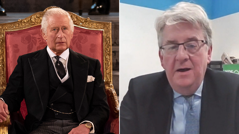 King Charles and Robert Hardman