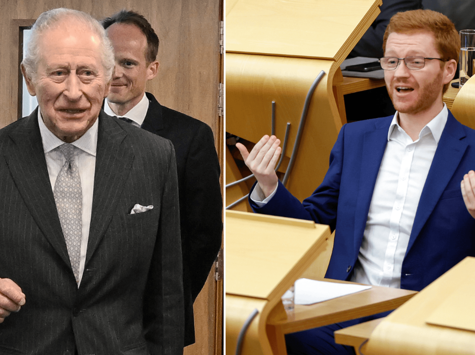 King Charles and Ross Greer