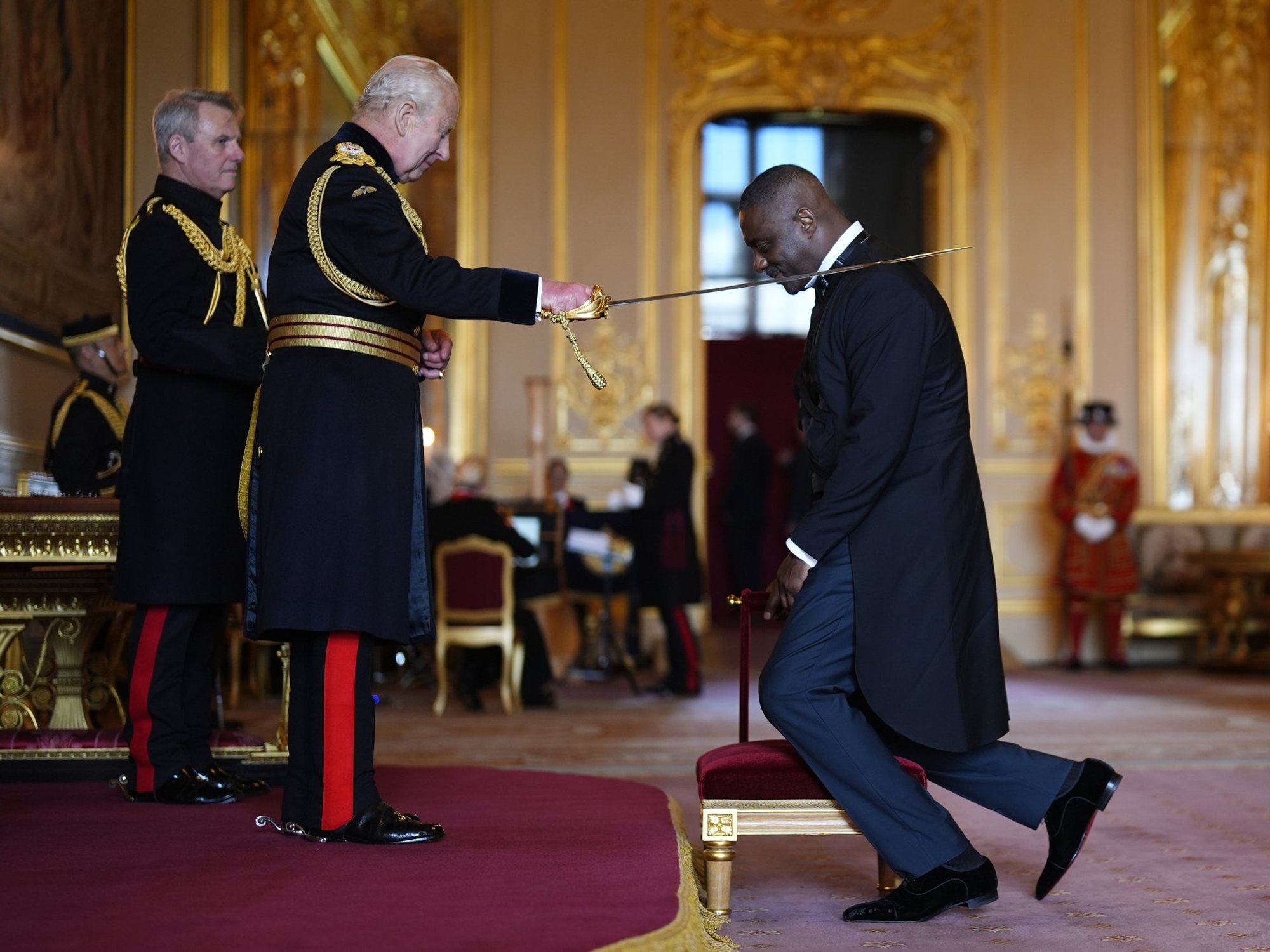King Charles and Sir Idris Elba