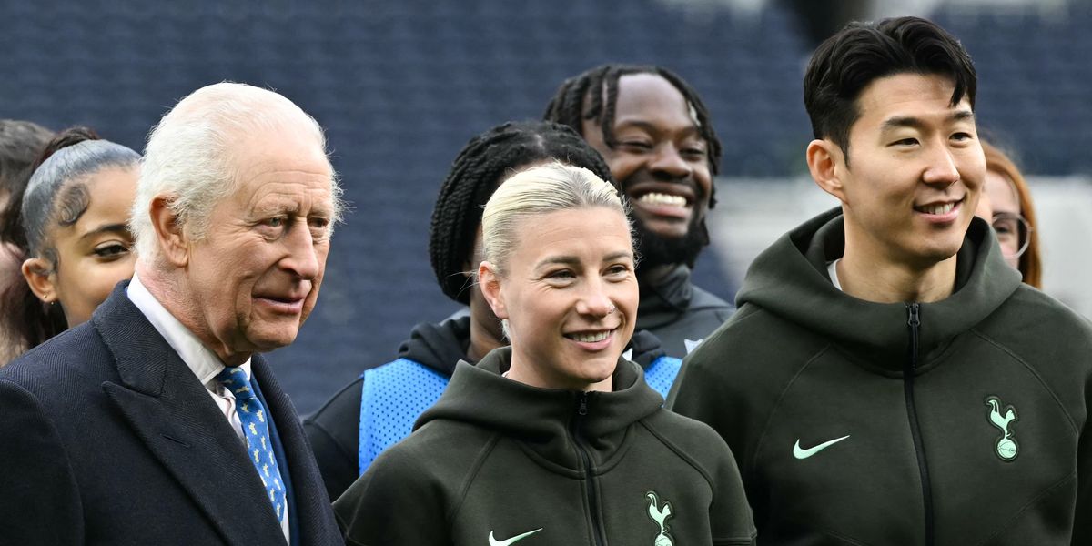 NextImg:King Charles walks out at Tottenham's stadium after meeting Son Heung-min