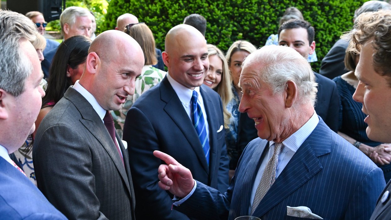 King Charles and Stephen Miller