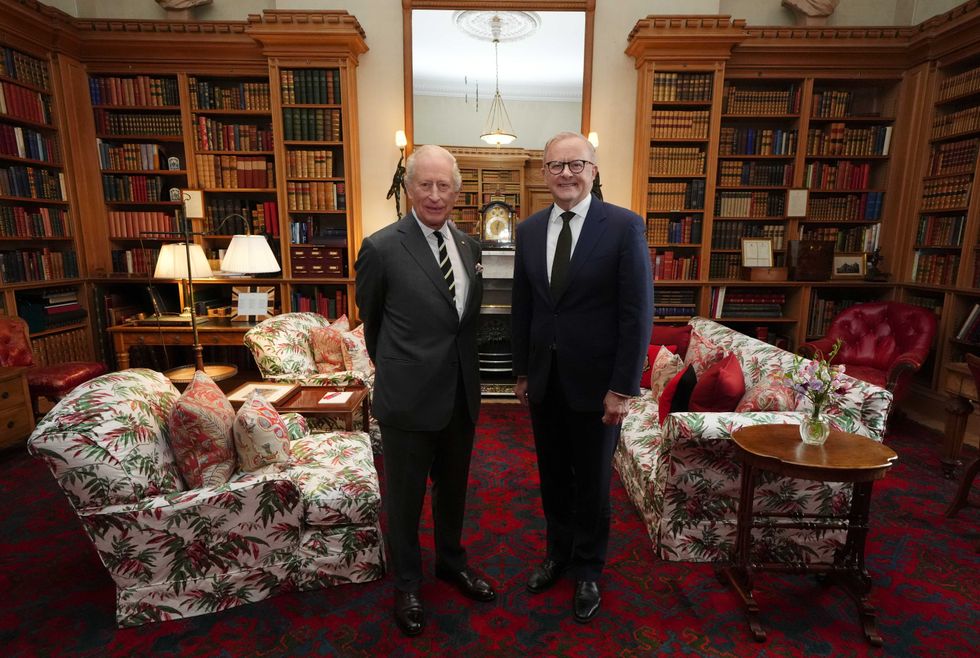 King Charles and \u200bAnthony Albanese