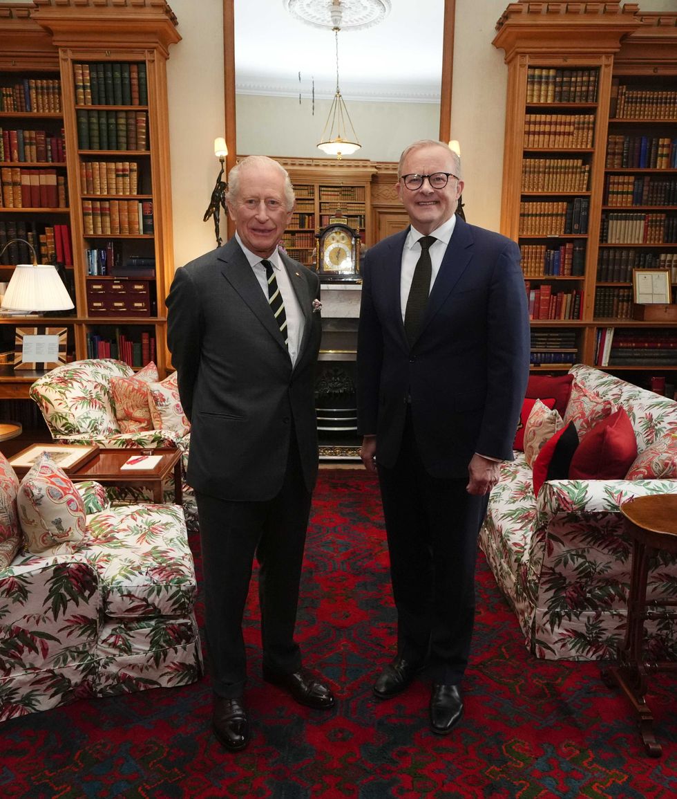 King Charles and \u200bAnthony Albanese