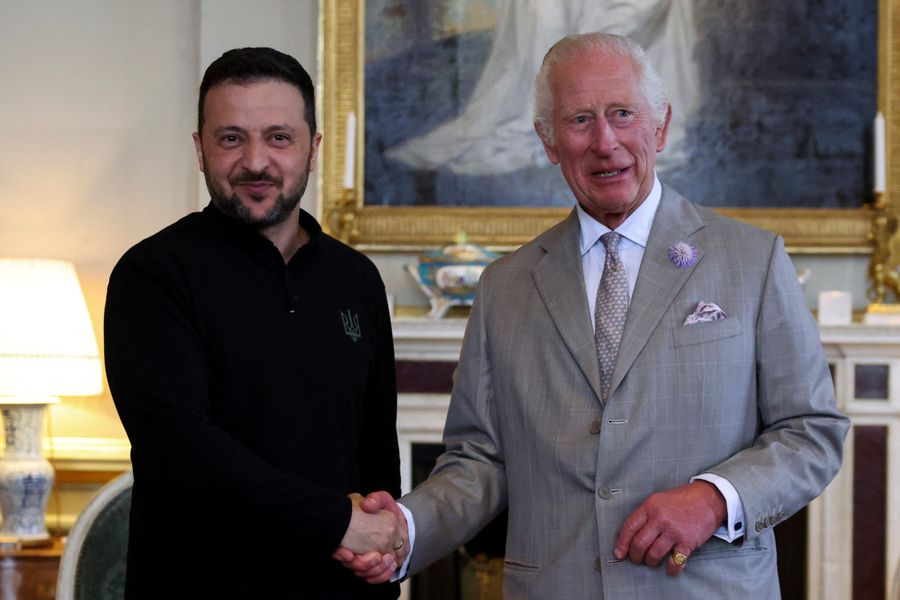 King Charles and Volodymyr Zelensky