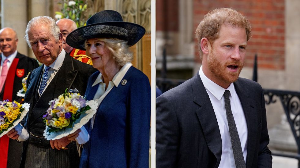 King Charles, Camilla and Prince Harry