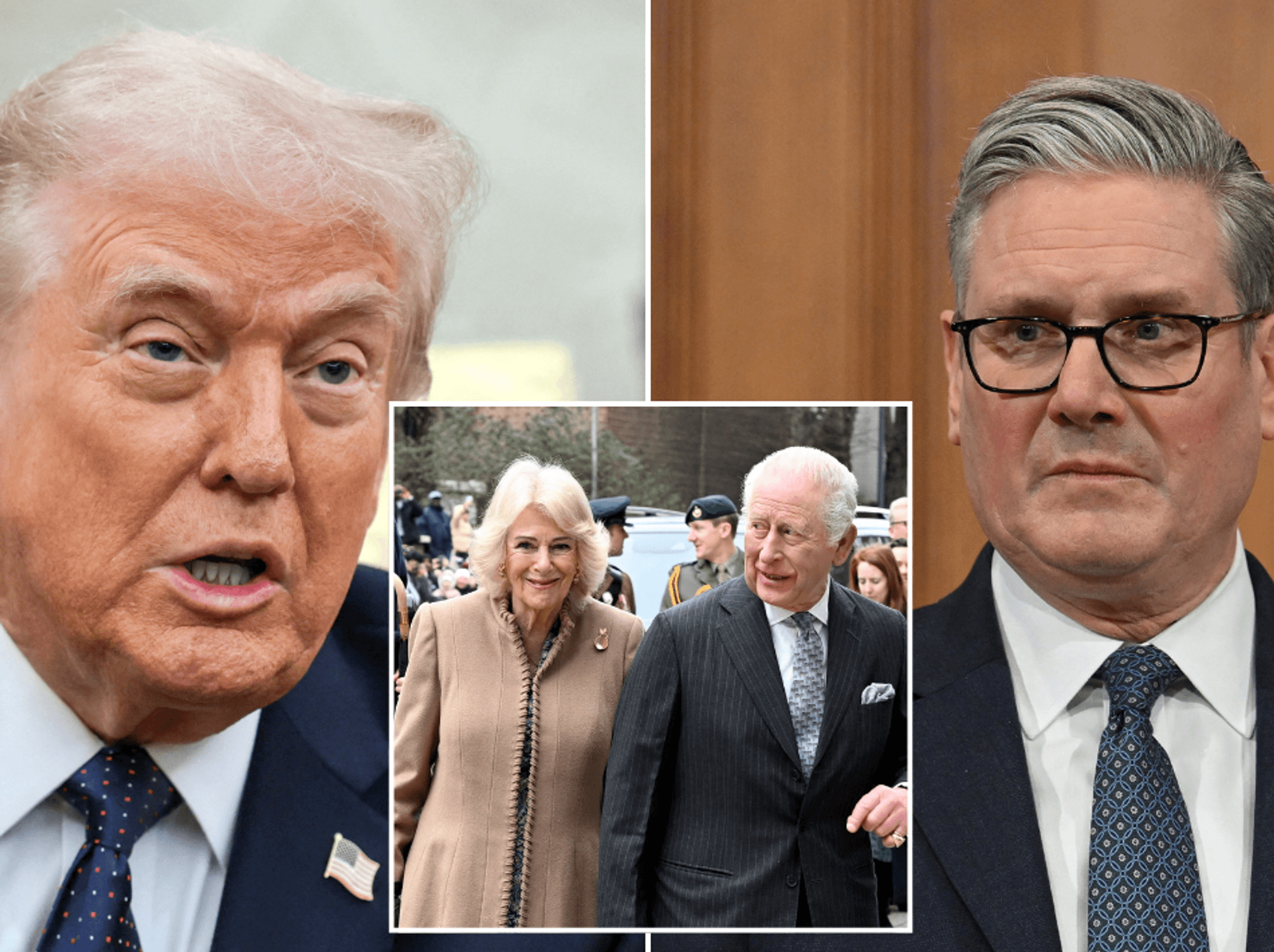 King Charles, Donald Trump and Keir Starmer