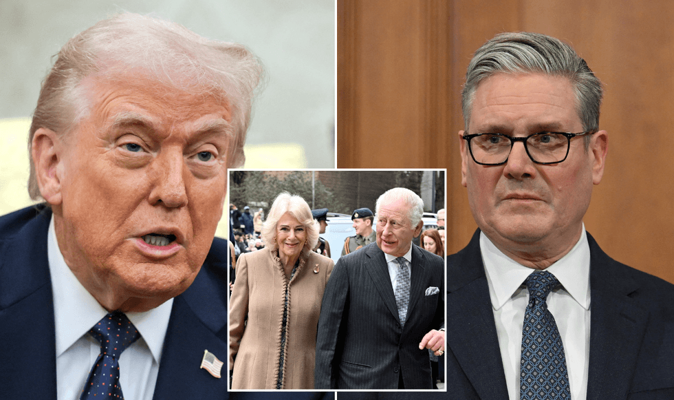 King Charles, Donald Trump and Keir Starmer