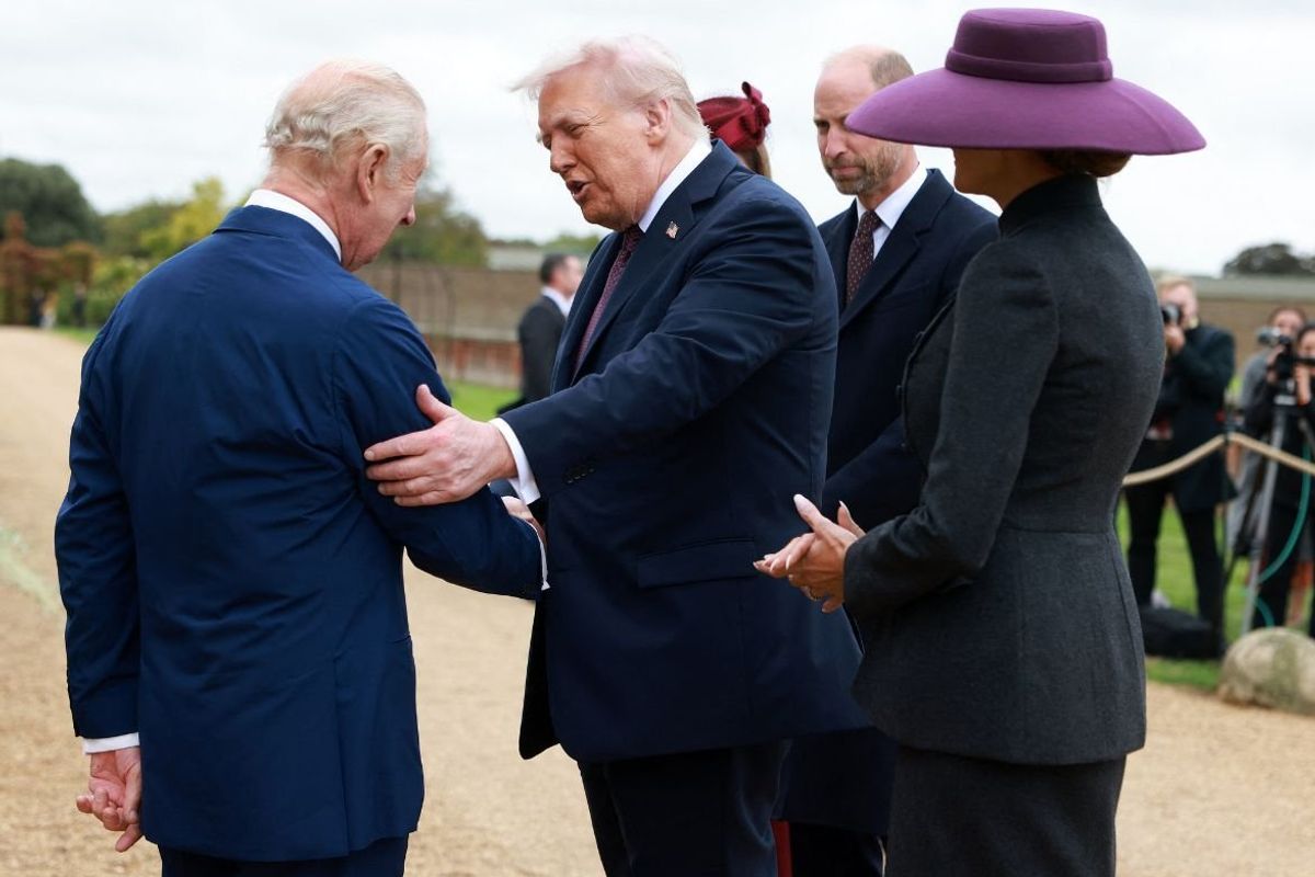 King Charles, Donald Trump, Melania Trump, Prince William