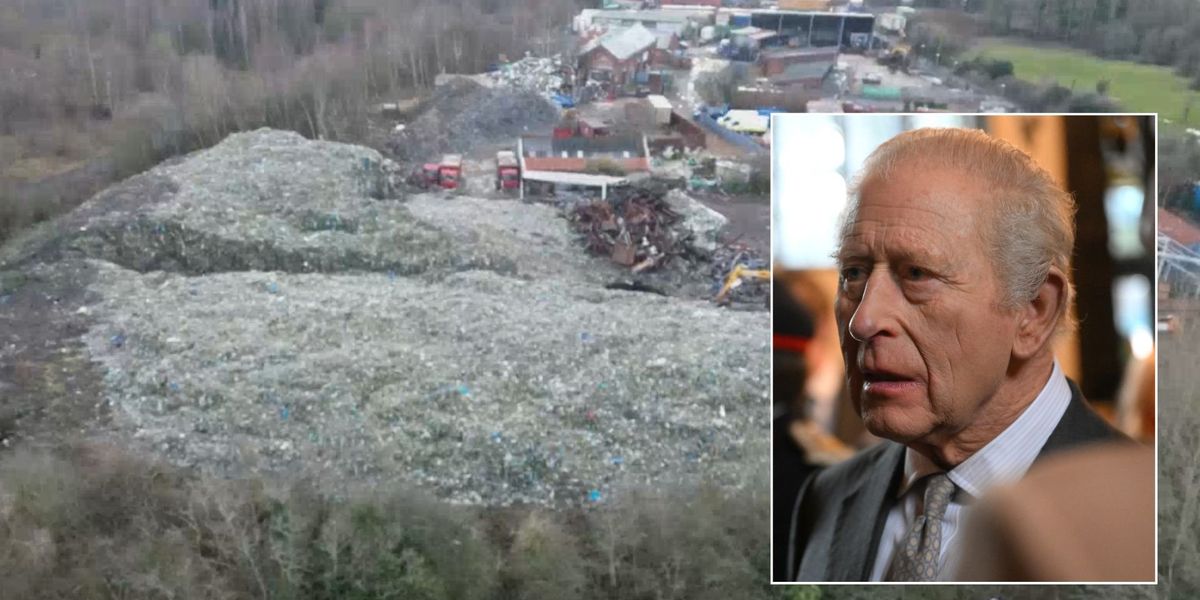 Mountains of waste piling up on land owned by King as 25,000 tons of rubbish dumped just yards from homes Mountains of waste piling up on land owned by King as 25,000 tons of rubbish dumped just yards from homes