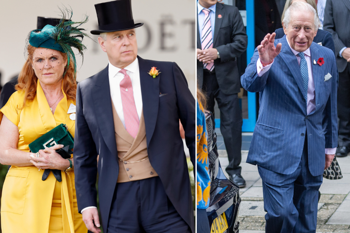 King Charles, Fergie and Andrew Mountbatten Windsor