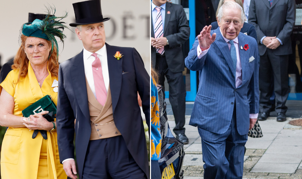 King Charles, Fergie and Andrew Mountbatten Windsor