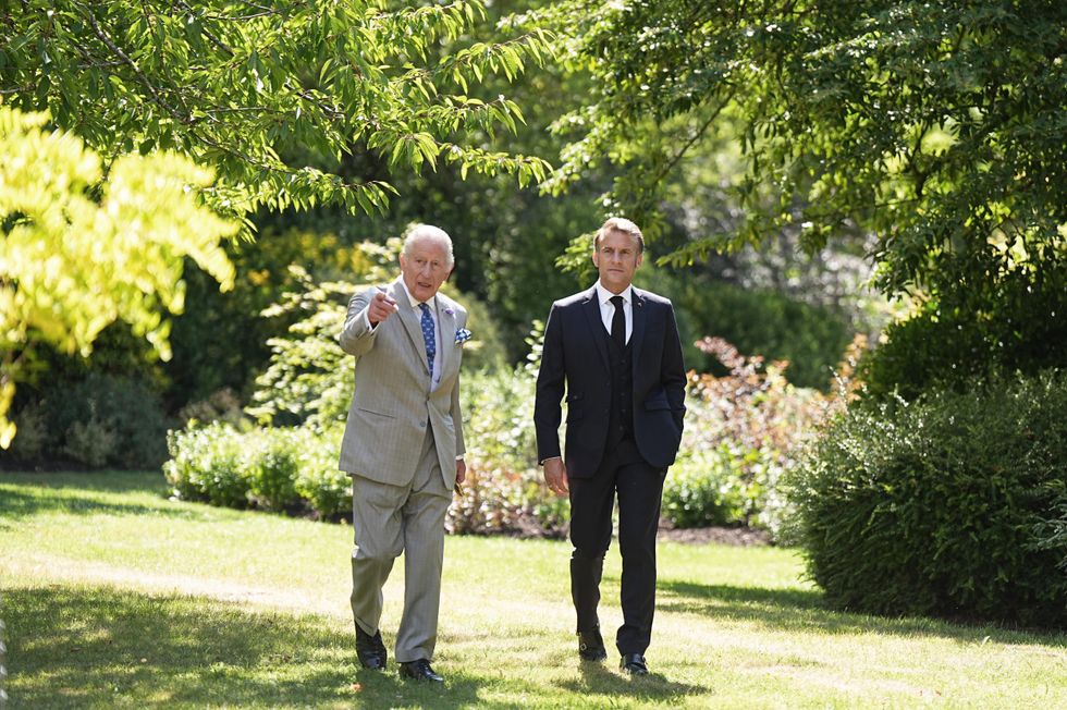 King Charles,  French President Emmanuel Macron
