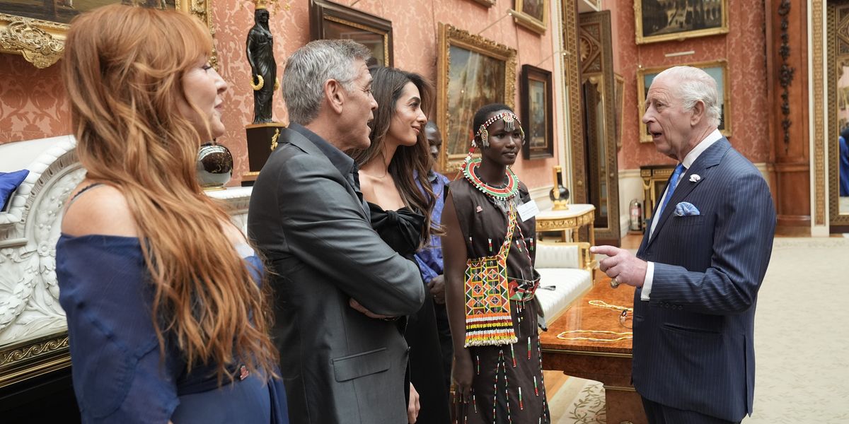 King Charles rubs shoulders with George and Amal Clooney at Buckingham Palace