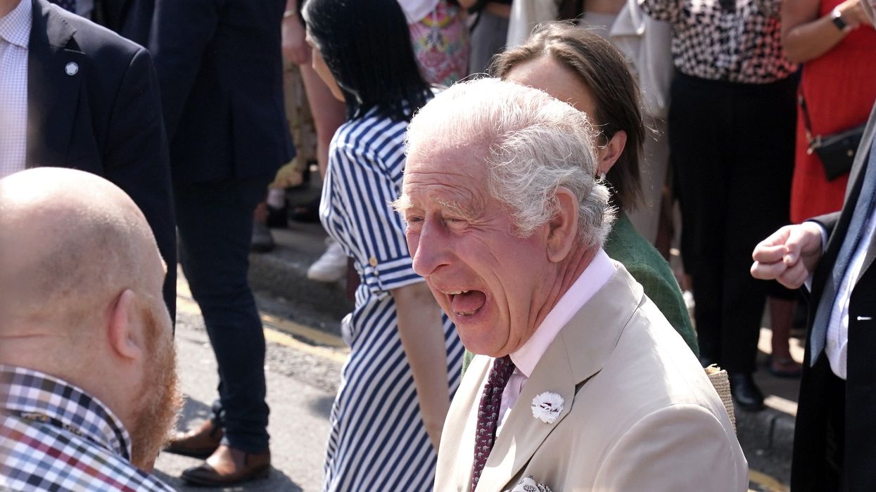 King Charles greets members of the public