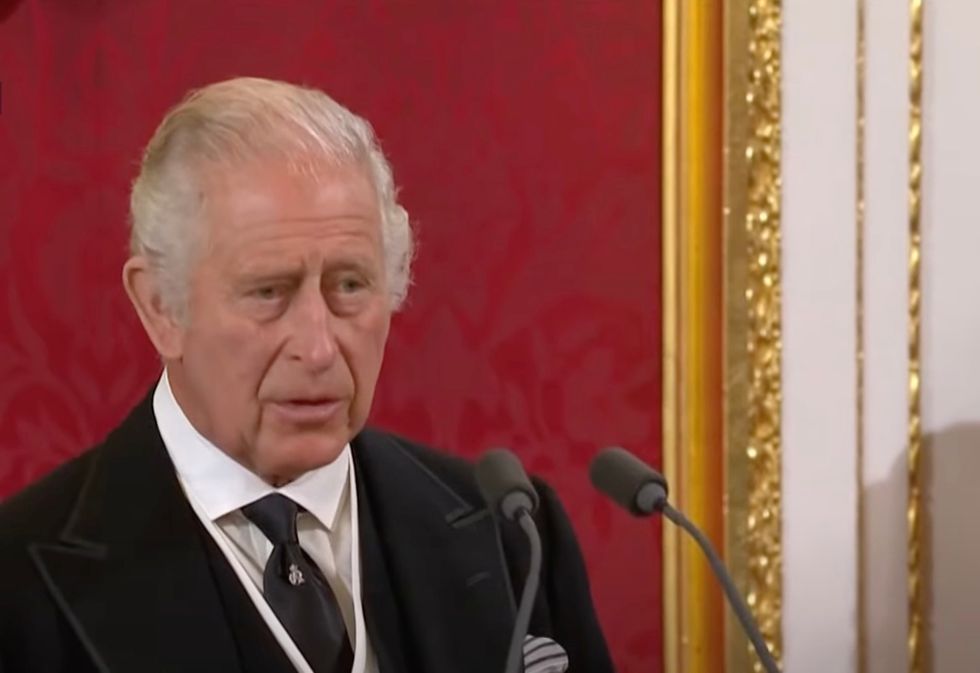 King Charles III addressing the Privy Council