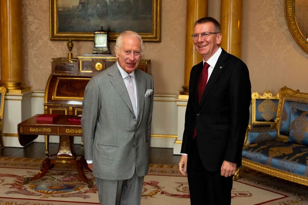 King Charles III and Edgars Rinkevics
