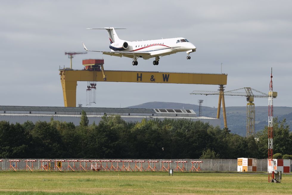 King Charles III and the Queen Consort arrive at Belfast City Airport as the King continues his tour of the four home nations in Northern Ireland. Picture date: Tuesday September 13, 2022.